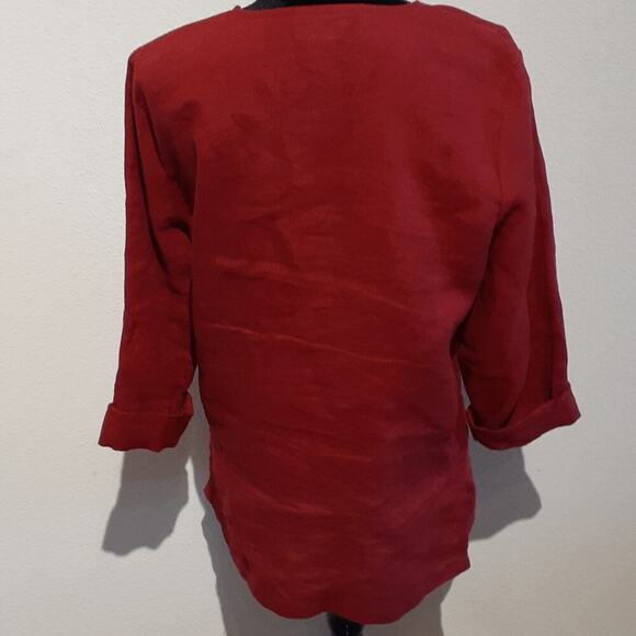 Medium 100% linen jacket top - Picture 3 of 5